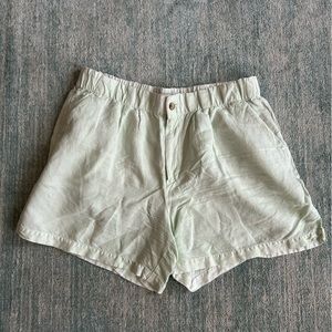 Madewell Linen Blend Pull On Pleated Shorts